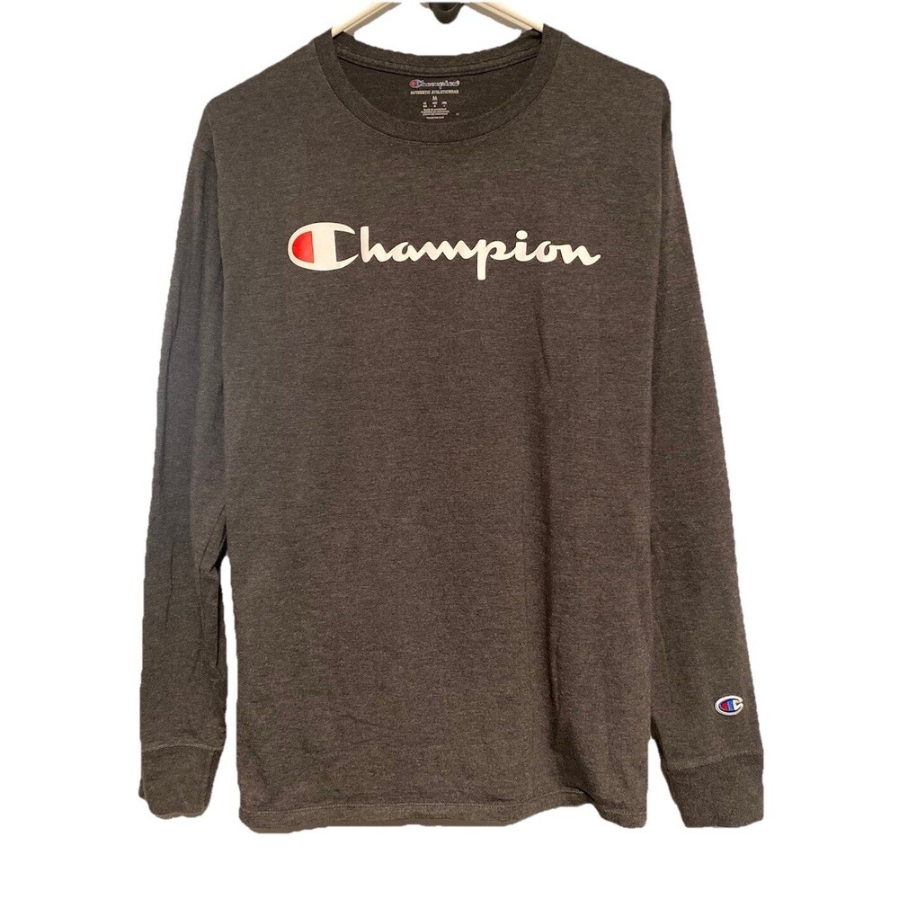 Champion Men's Classic Long-Sleeve T-Shirt with Script Logo